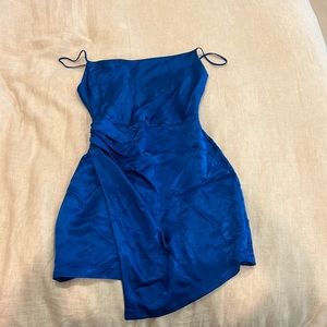 Zara silk blue mini dress